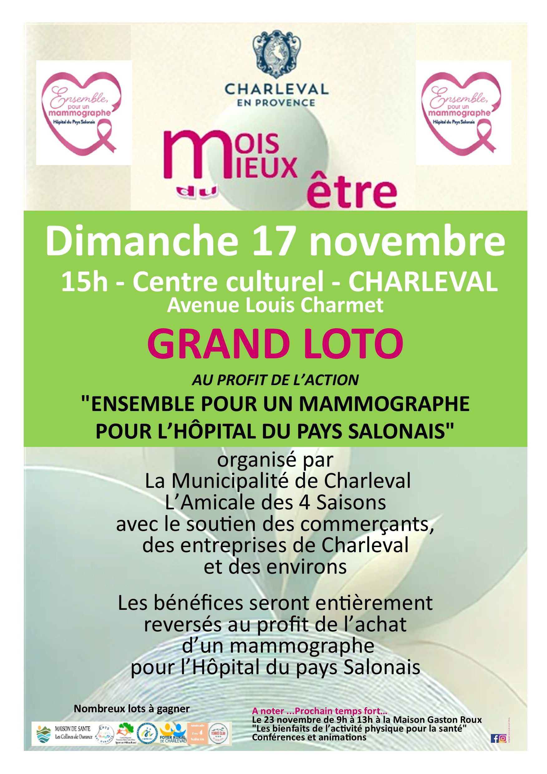 Mois du bien etre affiche journe du 17 novembre encadr