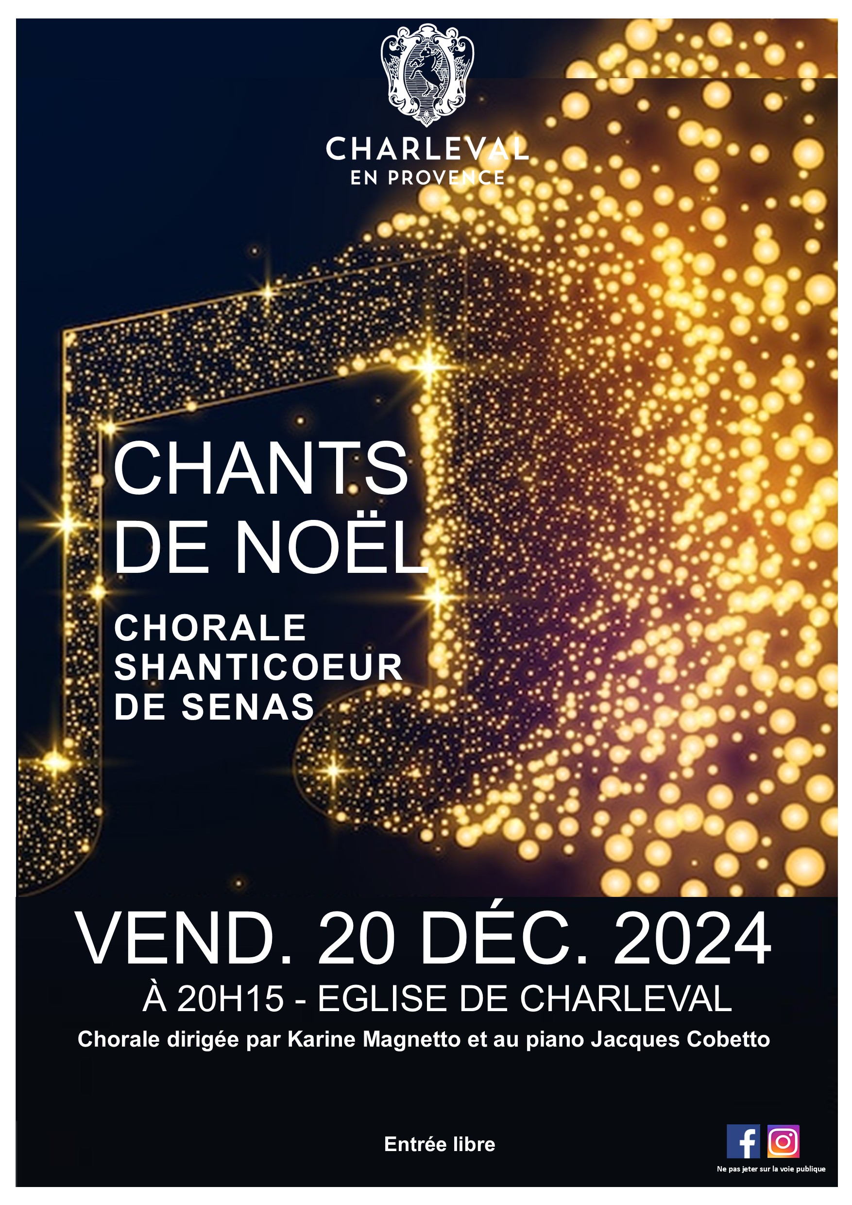 chants de Noel affiche A3 Charleval